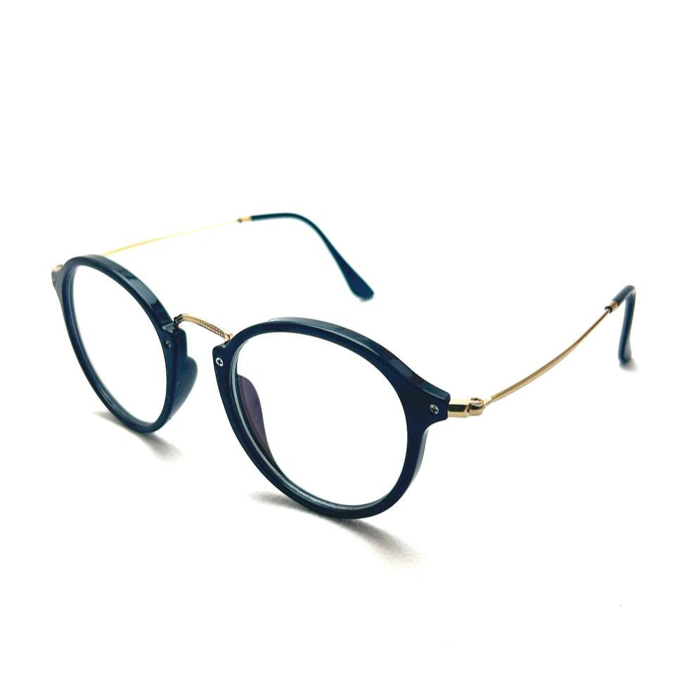 Niko Navy Gold Round - Unisex Eyeglasses