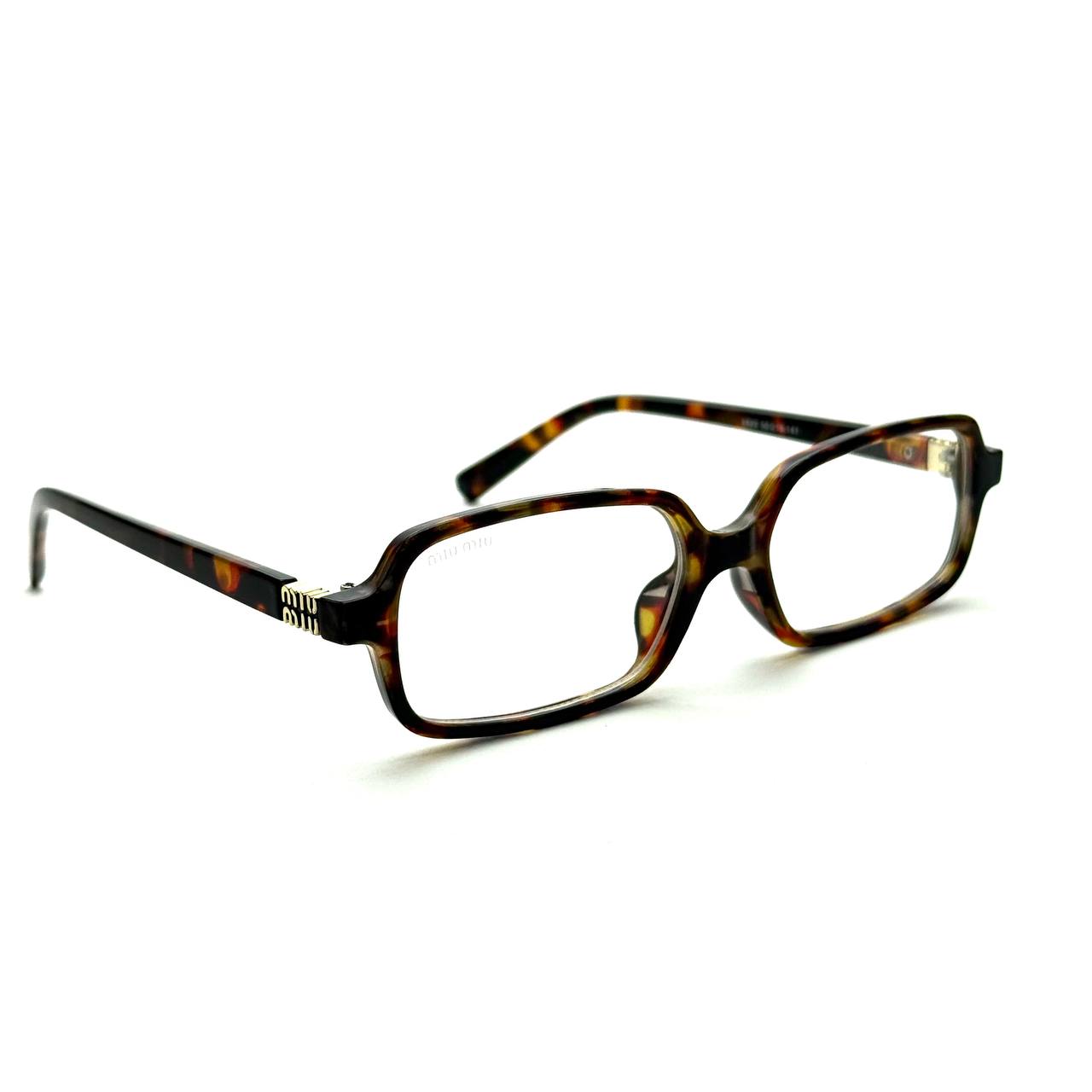 Miu Miu Rectangular Regard 520 - (Tortoise Frame / Clear Lens)