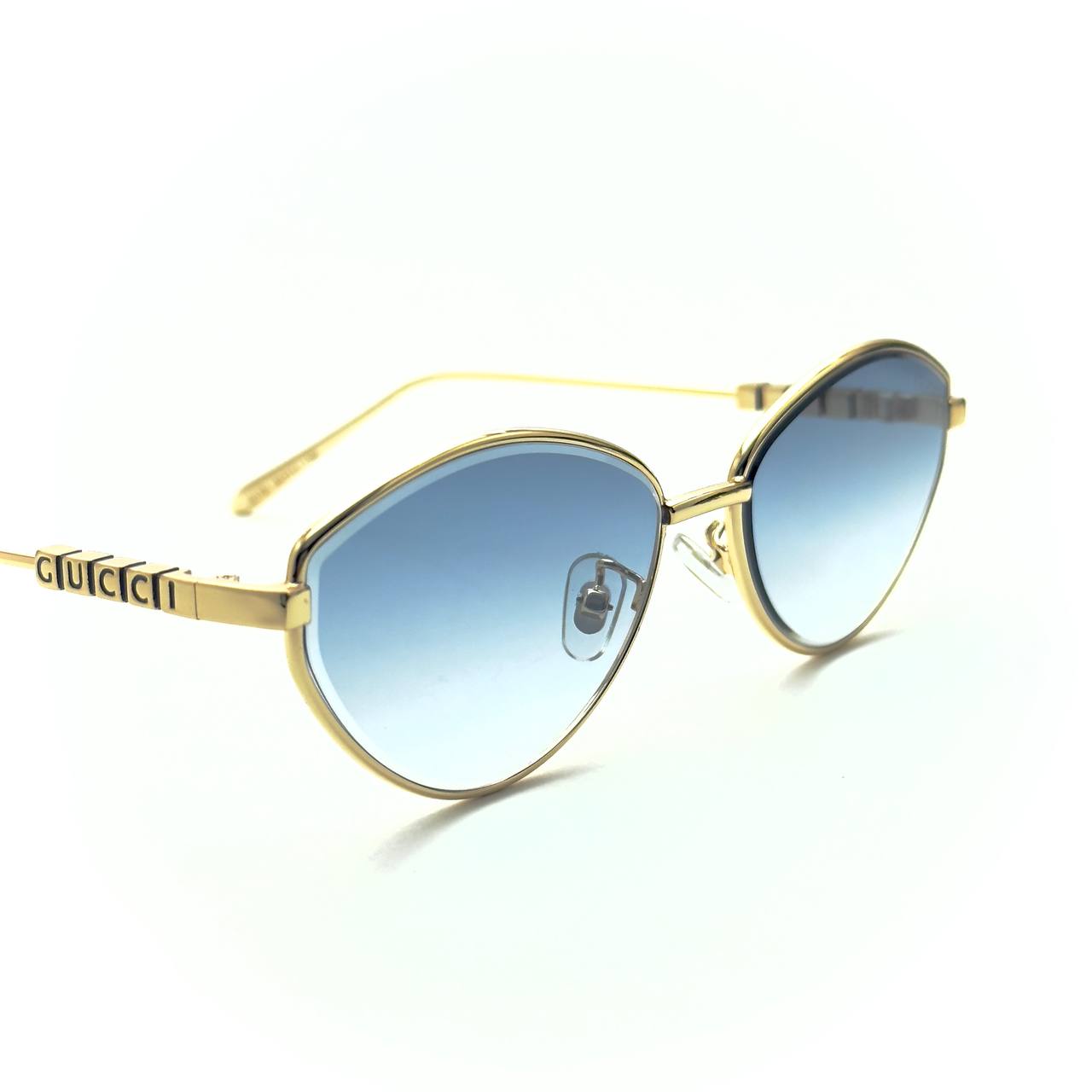 Gucci 5G195 - Gold Frame / Blue Gradient Lens