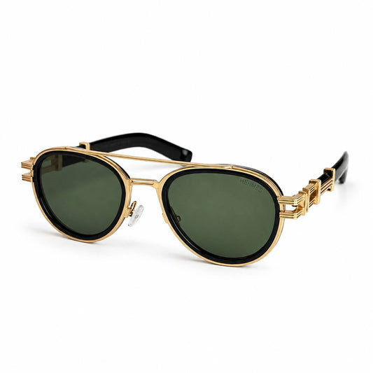 Hermès Aviator HE1274S – Gold Green