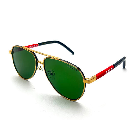Prada PR 128 – Gold Frame Green Lens