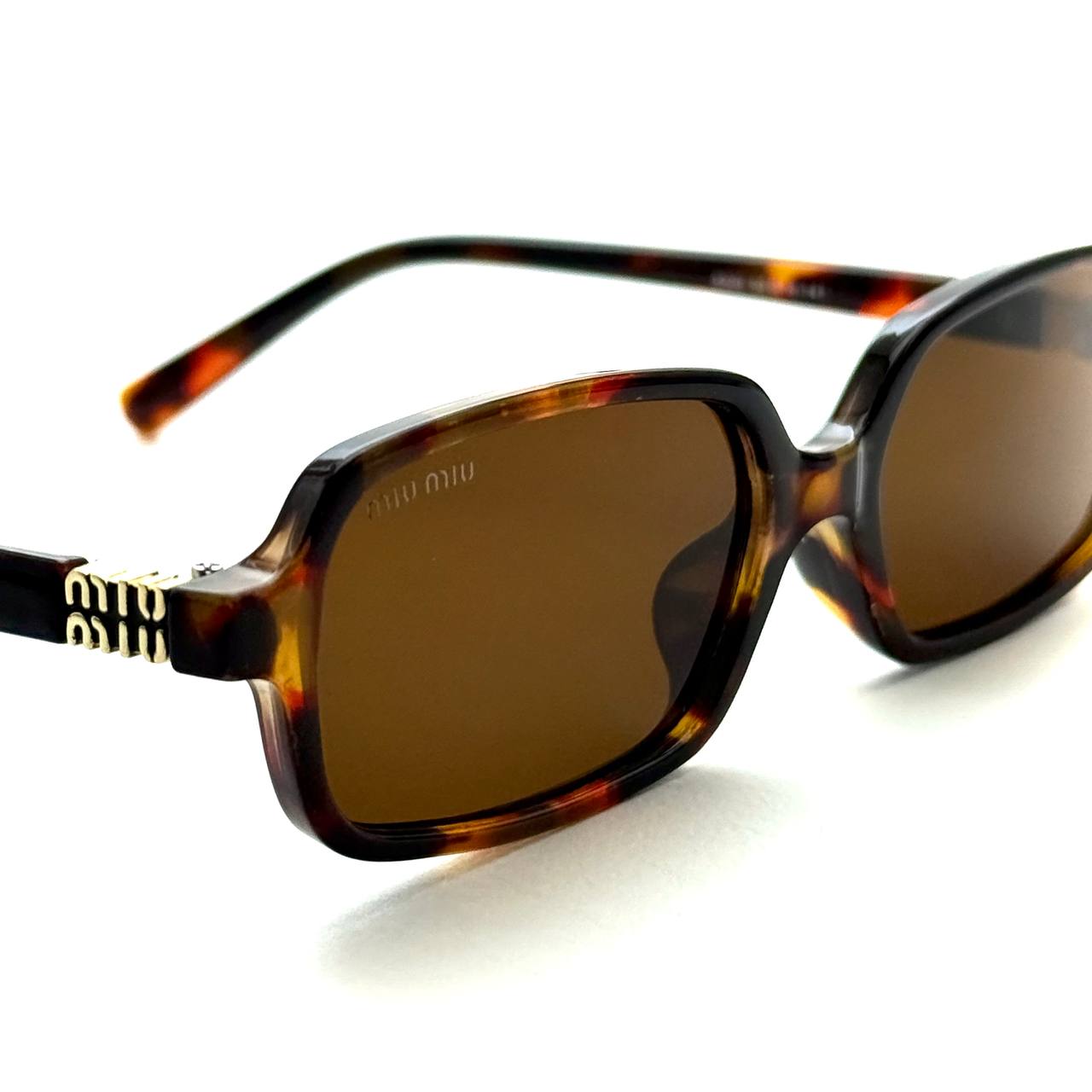 Miu Miu Rectangular Regard 5520 - (Tortoiseshell Frame / Brown Lens)