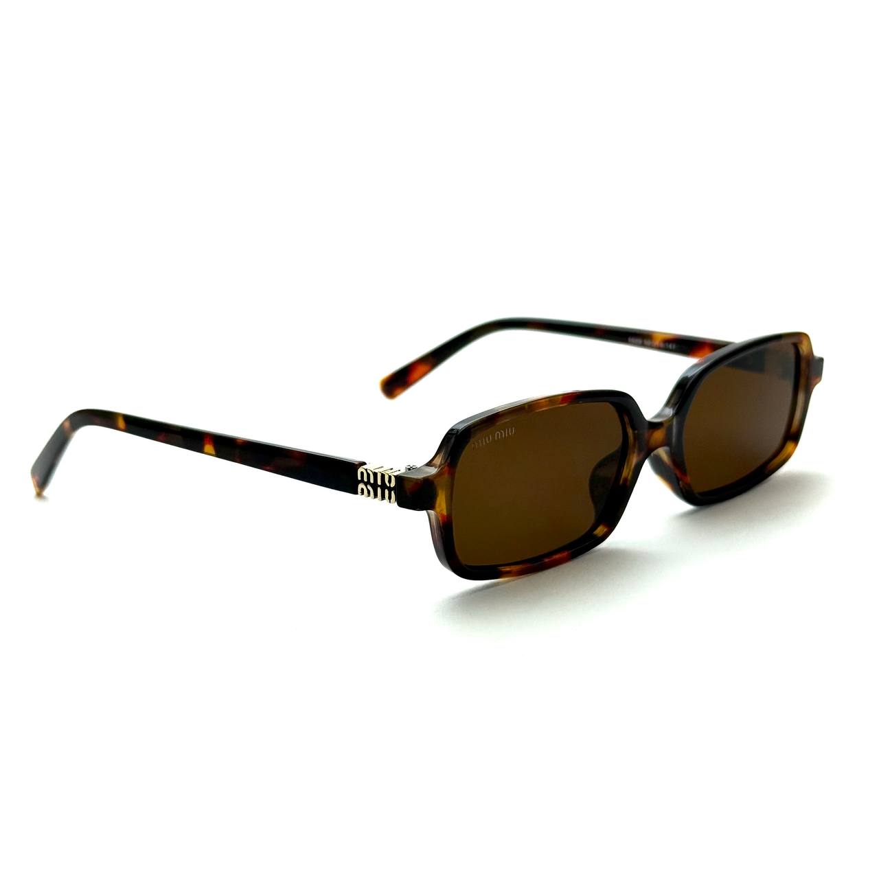 Miu Miu Rectangular Regard 5520 - (Tortoiseshell Frame / Brown Lens)
