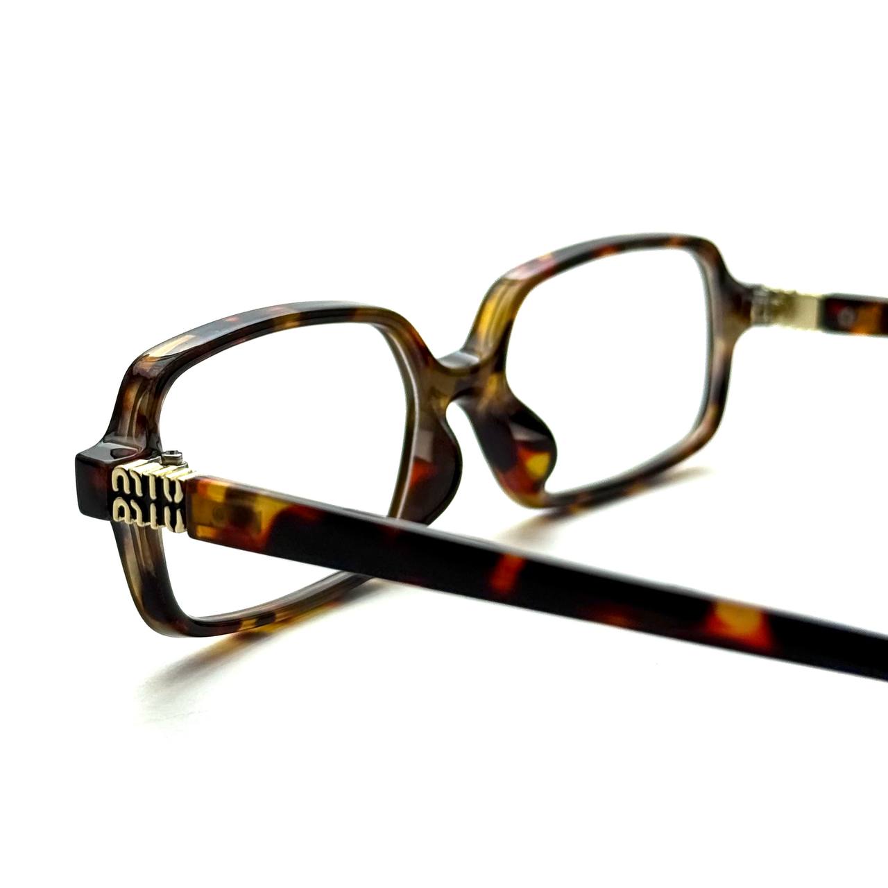 Miu Miu Rectangular Regard 520 - (Tortoise Frame / Clear Lens)